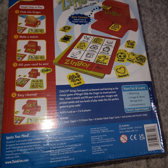 ThinkFun Zingo Bingo Award Winning Preschool Game for Pre-Readers and Early Read - Picture 3 of 3